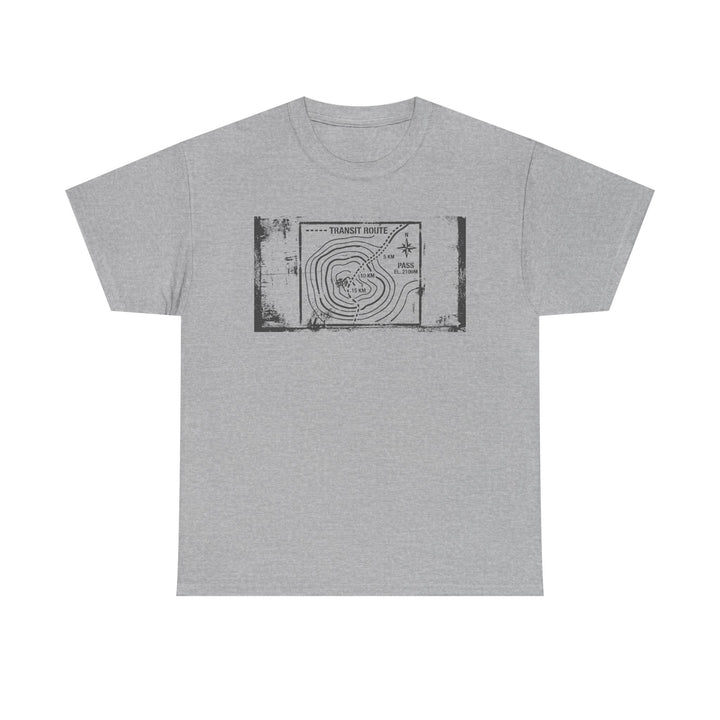 Retro Transit Route Adventure T-Shirt — Vintage Travel Map Graphic Tee