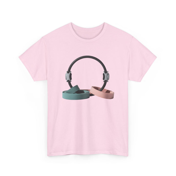 Pilates Band Workout Shirt – soft, breathable fabric designed for resistance band exercises. Comfortable, flexible, and perfect for Pilates sessions or workouts.