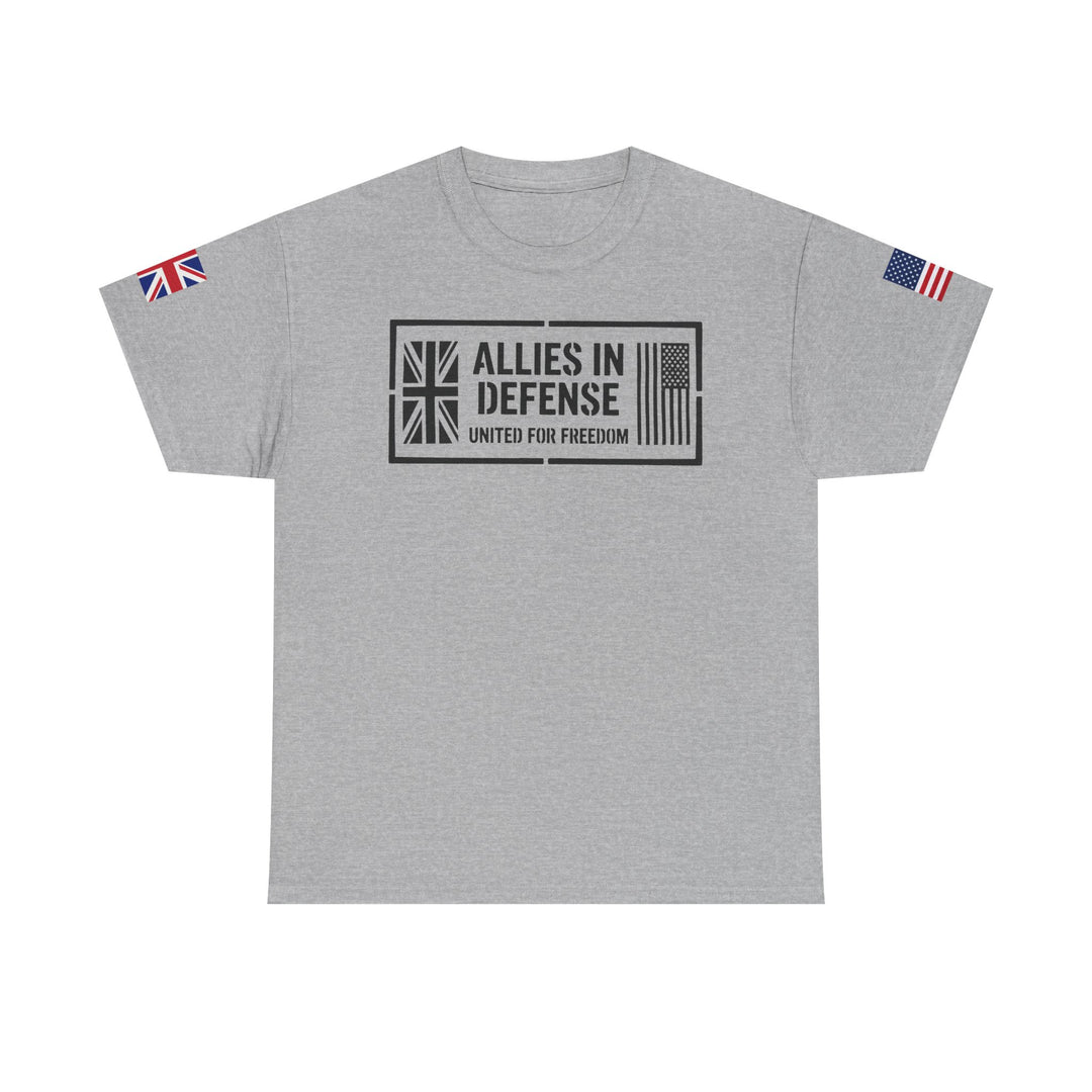 UK &amp; US Allies Defence Veteran Tee — Flags on Sleeves
