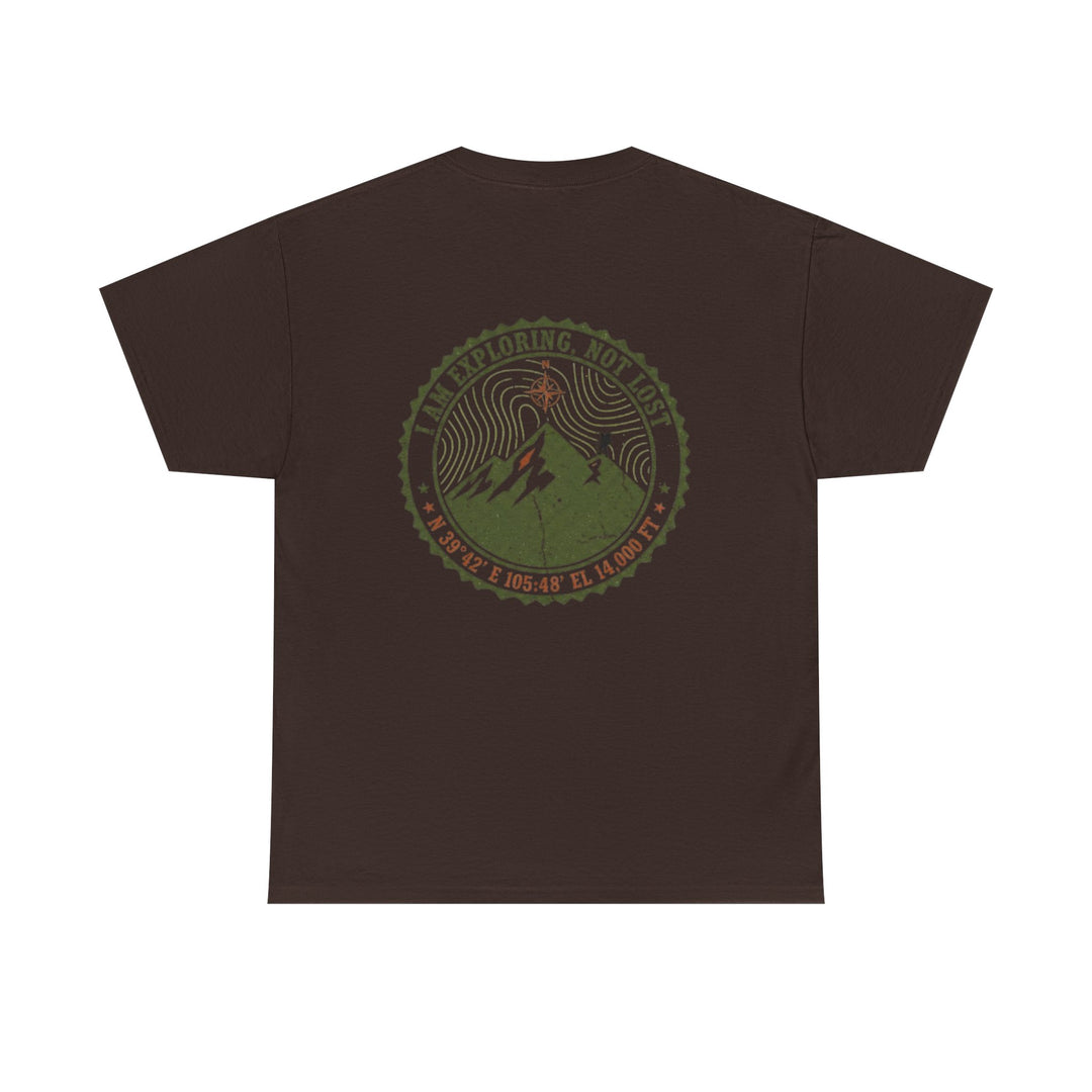 Adventure Logo Tee — "GALLUS" Mountain Badge Shirt (Exploring Not Lost)