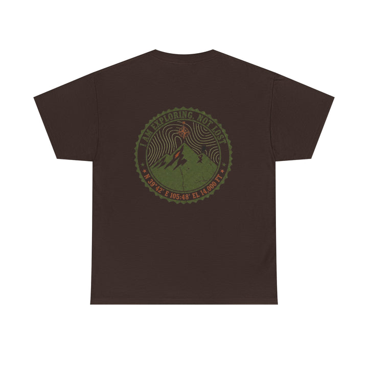 Adventure Logo Tee — "GALLUS" Mountain Badge Shirt (Exploring Not Lost)