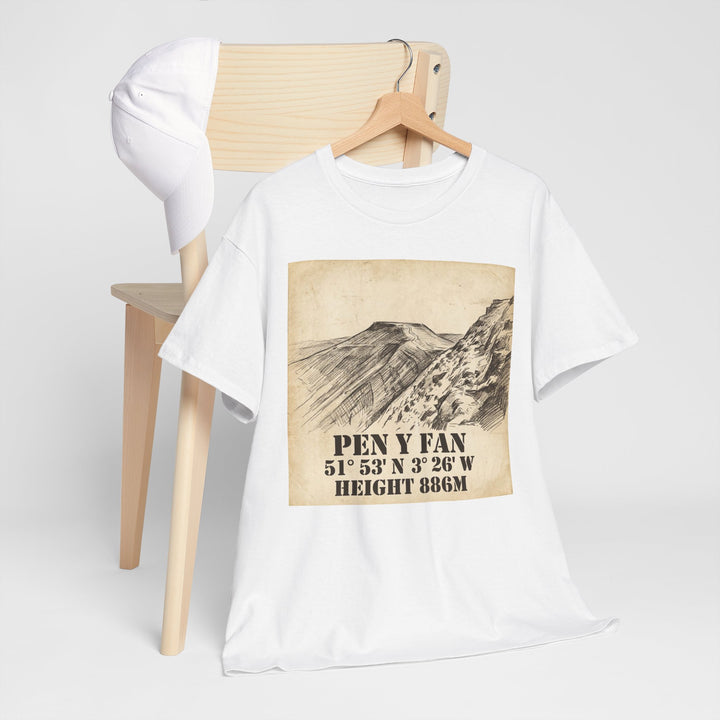 Pen y Fan T-Shirt - Brecon Beacons Vintage Coordinates &amp; Elevation