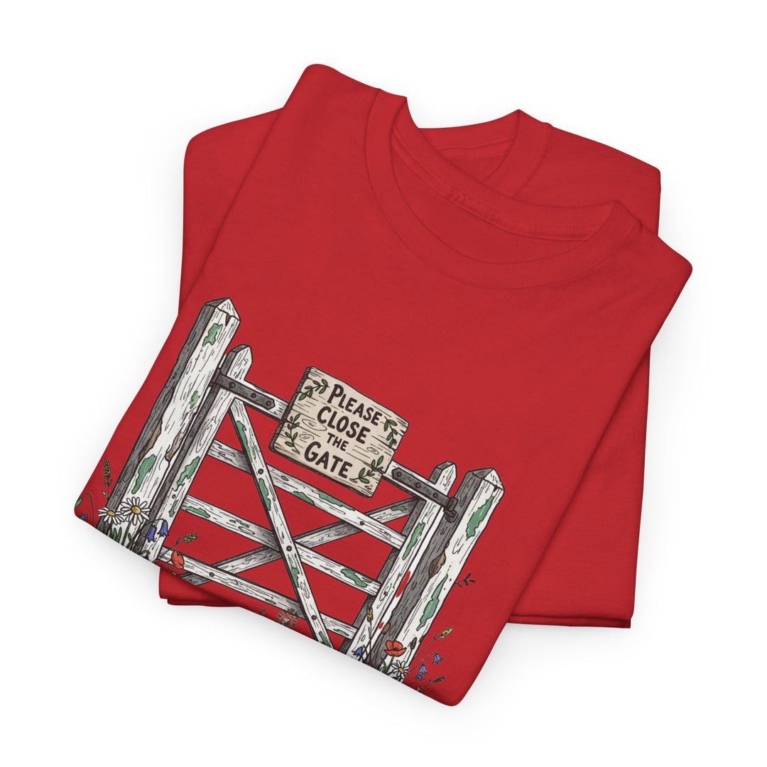 Close the Gate T-Shirt — Rural Discipline Heritage Graphic