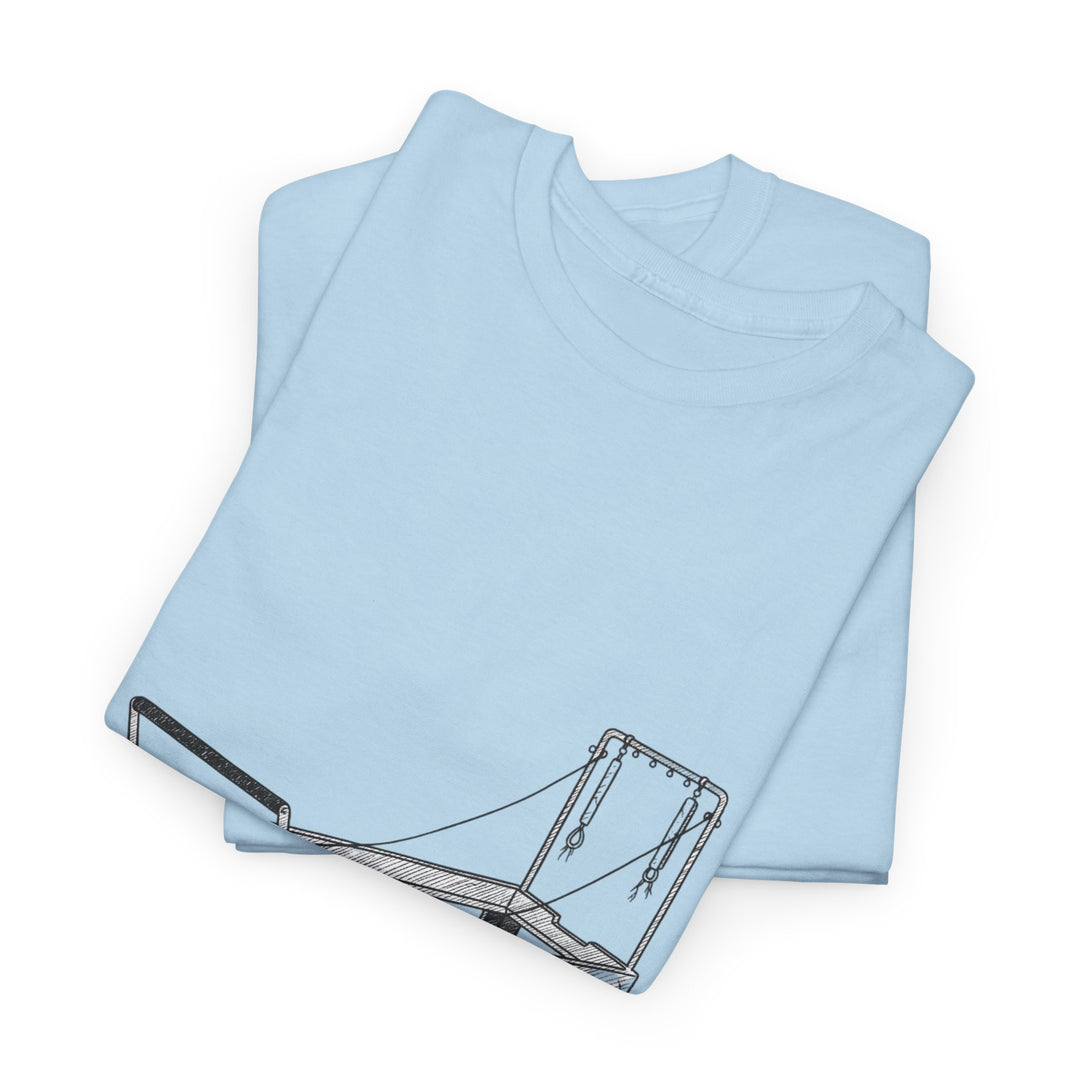 Pilates Reformer Tee – soft, breathable cotton designed for reformer Pilates. Comfortable, flexible, and perfect for studio workouts or casual wear.