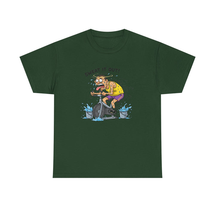 Stay laughing while cycling with the Funny Spin Bike T-Shirt. Comfortable cotton with a witty design, ideal for spin sessions and gym workouts.