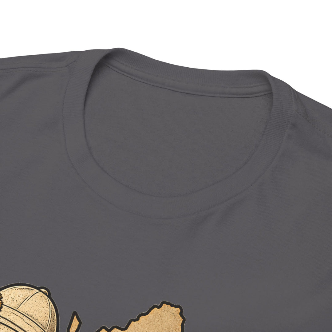 Khaki T-Shirt — “Turns Out Blending In Helps” Military History Humour Tee