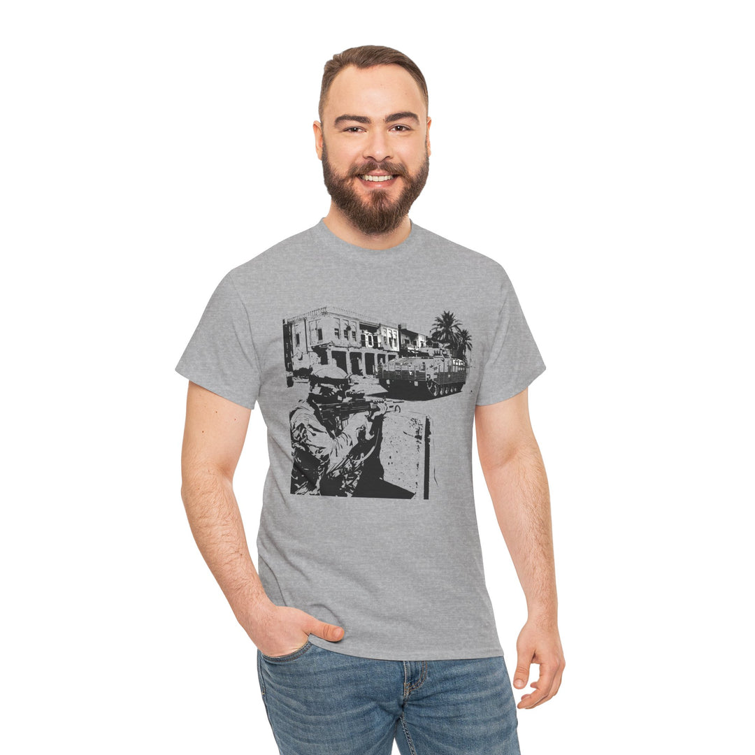 Operation TELIC Basra Iraq 2007 Graphic Tee — Military Deployment Street Scene