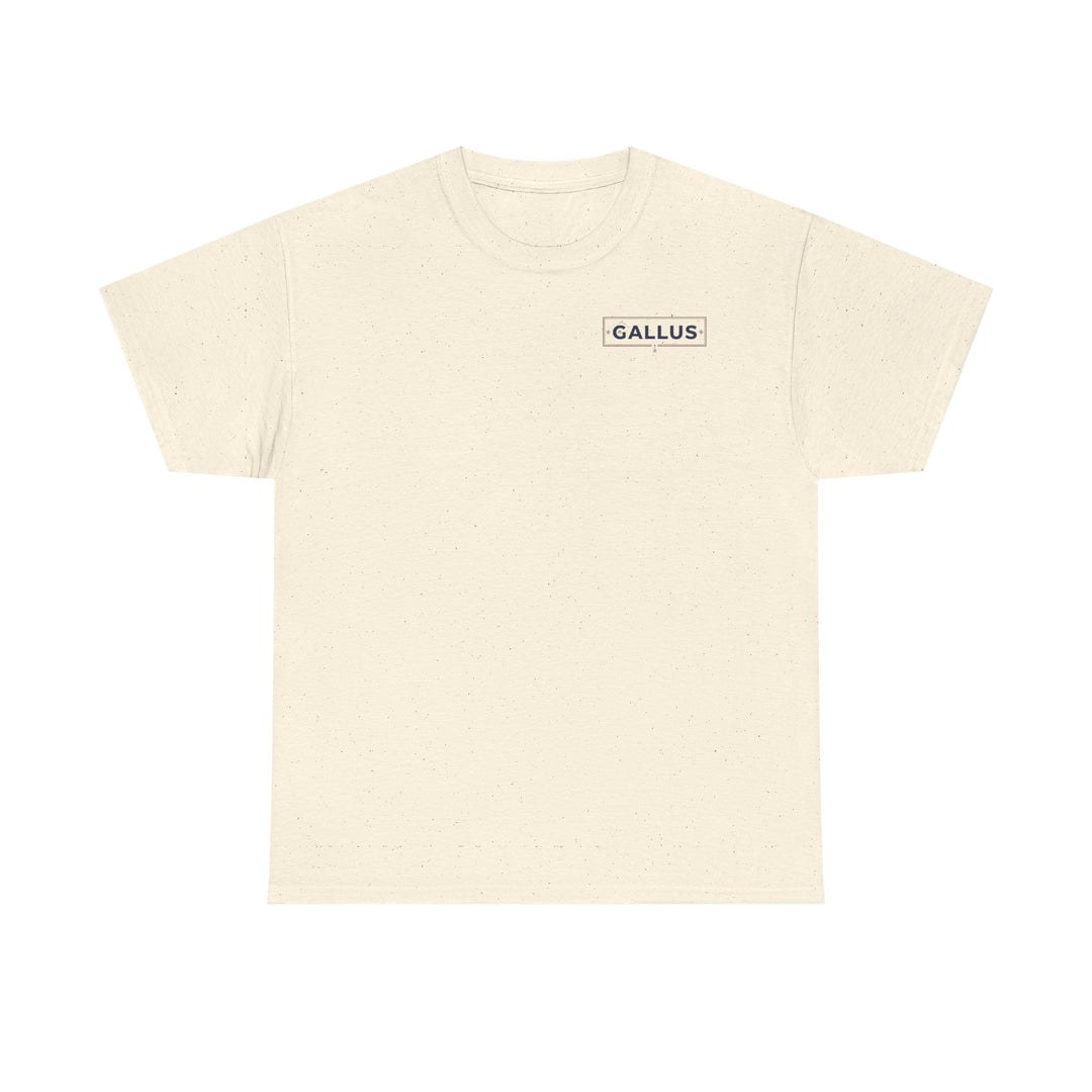 Gallus Logo T-Shirt — Minimal Retro Chest &amp; Back Graphic Tee