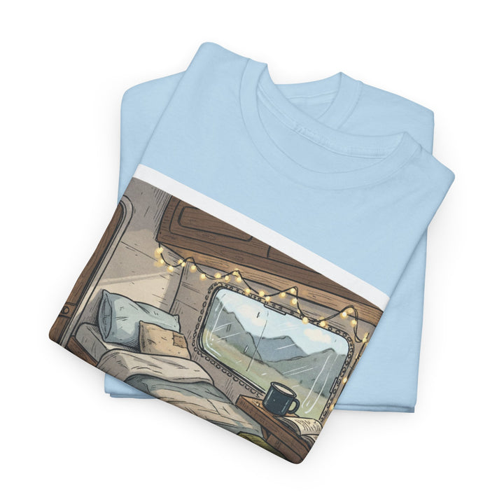 Retro Van Life Interior Graphic T-Shirt - Cozy Camper Van Aesthetic Tee