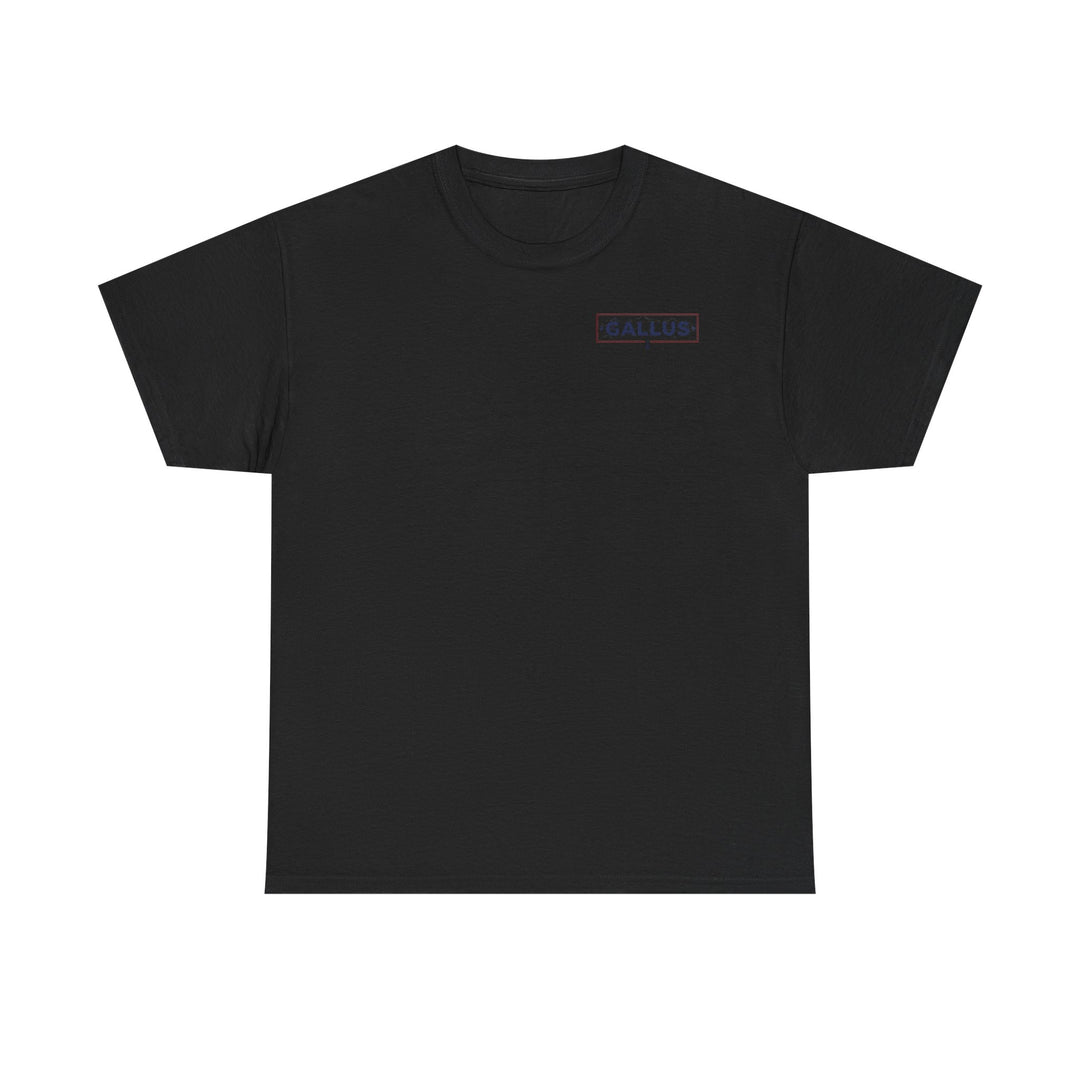 Gallus Logo T-Shirt — Minimal Retro Chest &amp; Back Graphic Tee