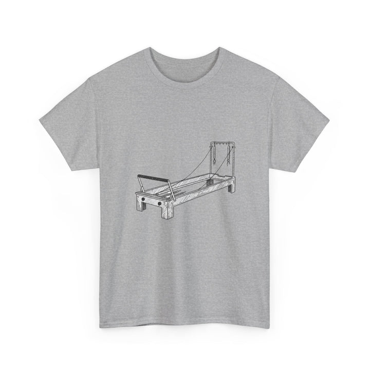Pilates Reformer Tee – soft, breathable cotton designed for reformer Pilates. Comfortable, flexible, and perfect for studio workouts or casual wear.