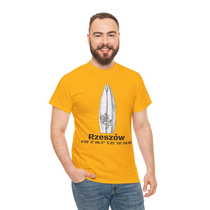 Rzeszów Coordinates T‑Shirt — City Landmark  Sketch Tee
