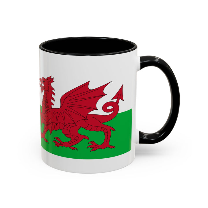 Wales Flag Accent Coffee Mug (11/15oz) – Red Welsh Dragon Tea &amp; Coffee Cup
