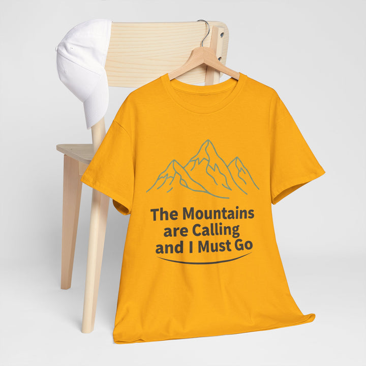 Retro Mountain Quote T-Shirt — Vintage Hiking &amp; Wild Camping Adventure Tee