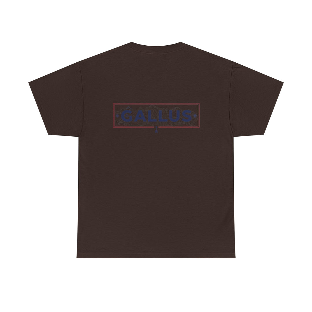 Gallus Logo T-Shirt — Minimal Retro Chest &amp; Back Graphic Tee