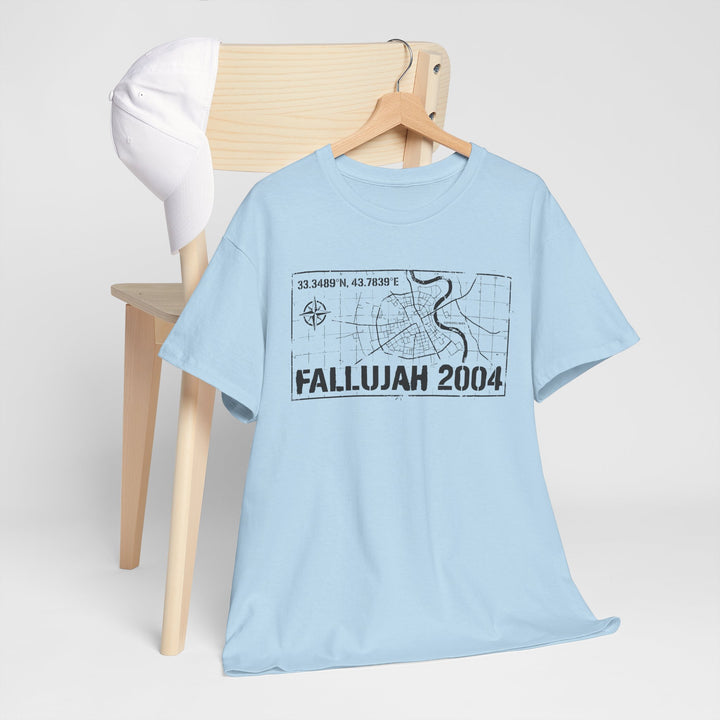 Fallujah 2004 Map Tee — Military Deployment Memorial T-Shirt