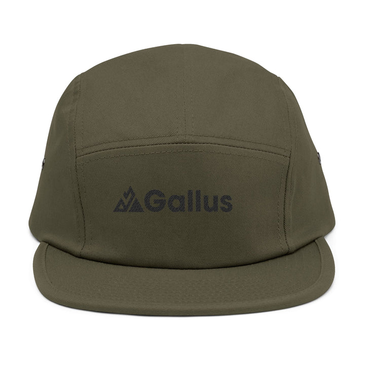 Gallus Embroidered 5-Panel Cap — Minimal Logo Cotton Camper Hat