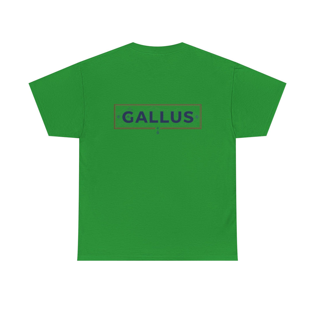 Gallus Logo T-Shirt — Minimal Retro Chest &amp; Back Graphic Tee