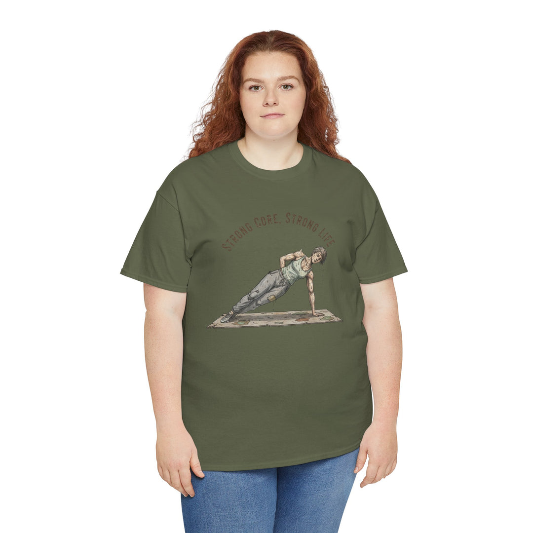 Pilates Fitness Plank Tee – soft, breathable cotton designed for Pilates and core workouts. Comfortable, flexible, and perfect for studio or home sessions.