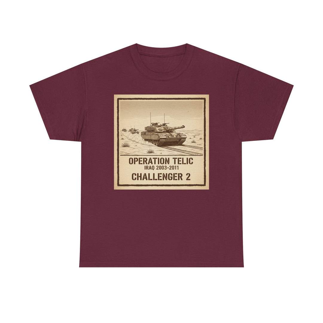 Challenger 2 Op Telic T-Shirt — Iraq 2003 Armoured Heritage Graphic