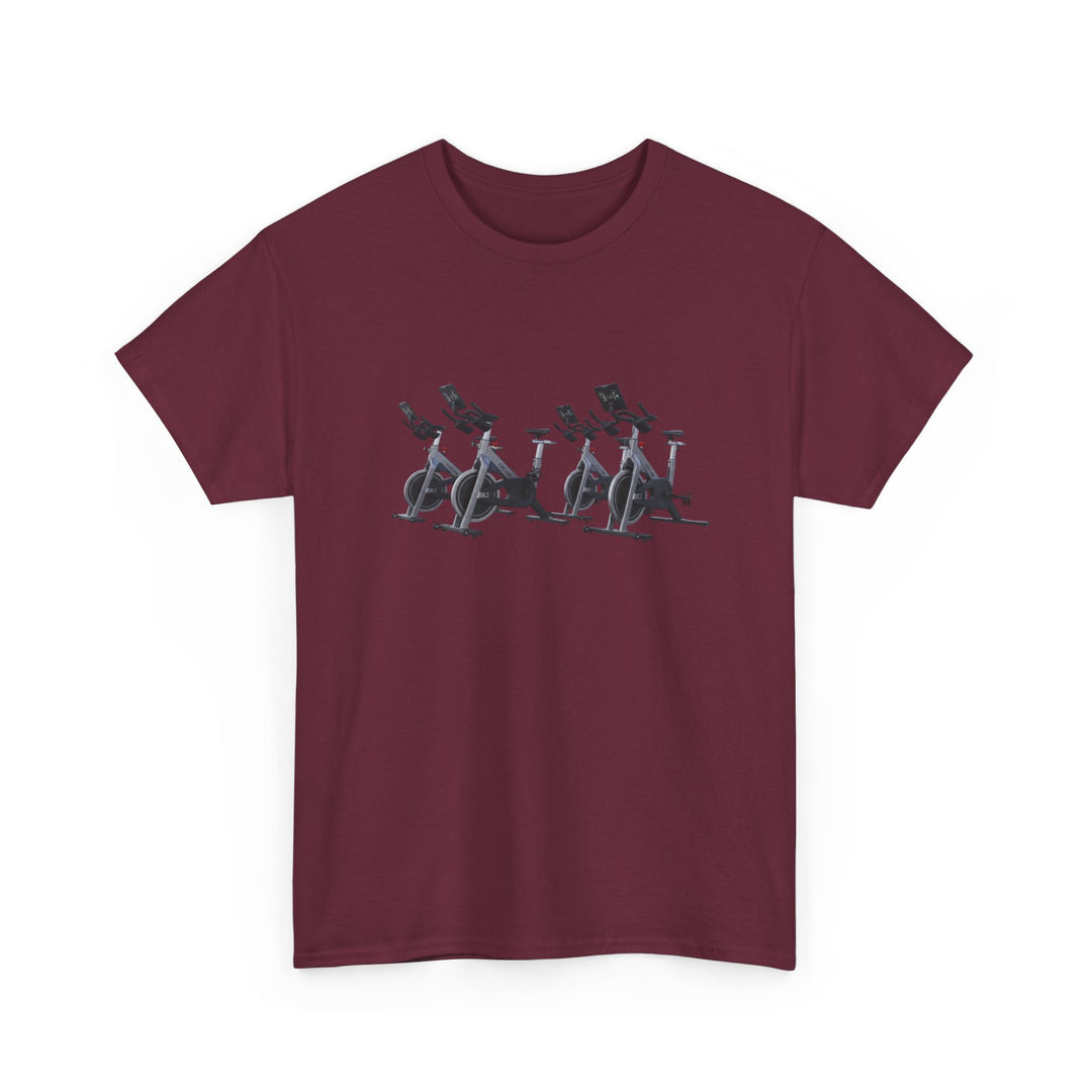 Spin Bikes Tee – soft, breathable cotton designed for indoor cycling and spin classes. Comfortable, durable, and perfect for active lifestyles.