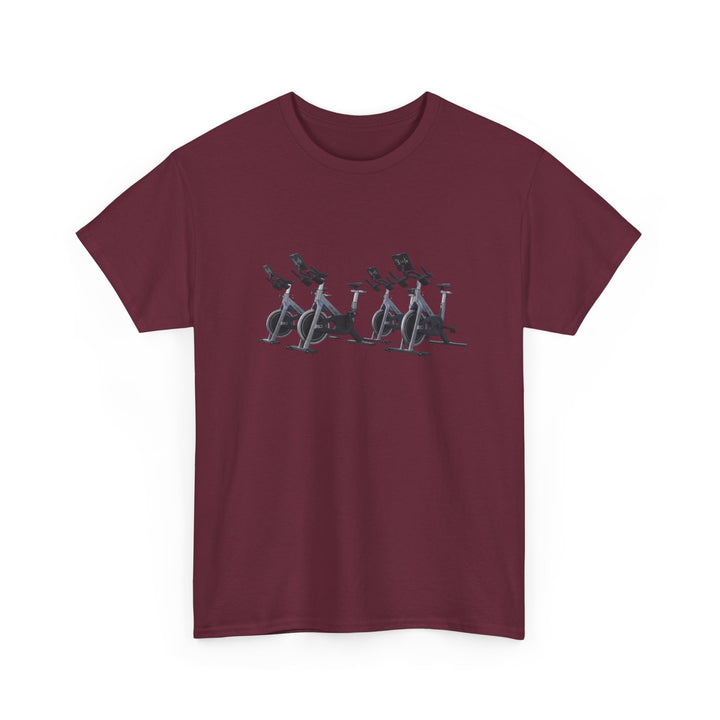 Spin Bikes Tee – soft, breathable cotton designed for indoor cycling and spin classes. Comfortable, durable, and perfect for active lifestyles.