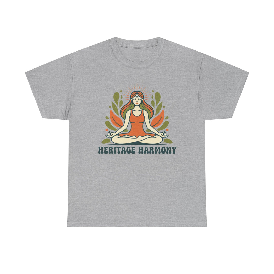 Yoga Meditation Tee – soft, breathable cotton designed for meditation and yoga practice. Comfortable, relaxed fit perfect for studio or casual wear.