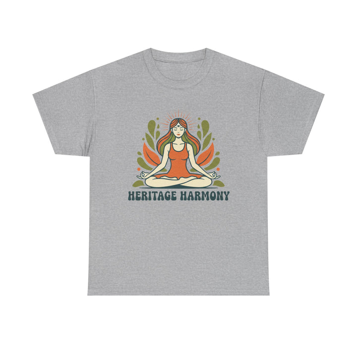 Yoga Meditation Tee – soft, breathable cotton designed for meditation and yoga practice. Comfortable, relaxed fit perfect for studio or casual wear.