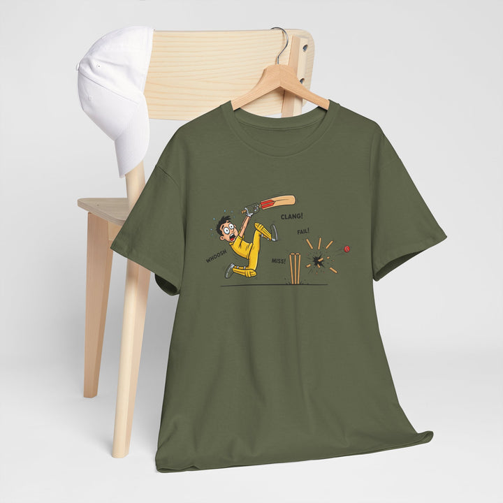 Cricket Batter Cartoon Tee | Cricket T-Shirt