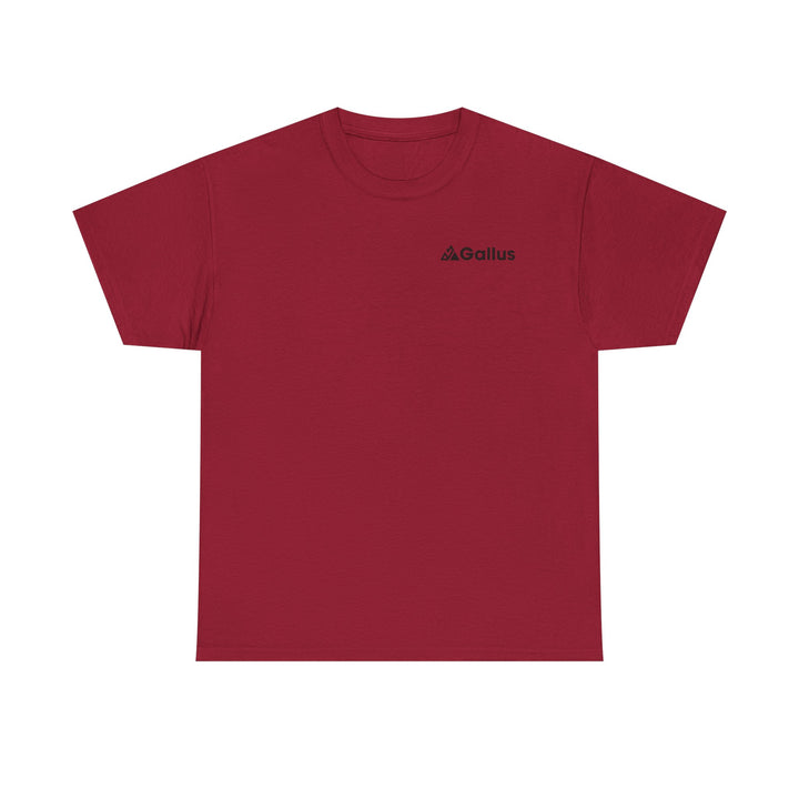 Mountain Sunset Graphic Tee — Vintage Nature Poster Back Print
