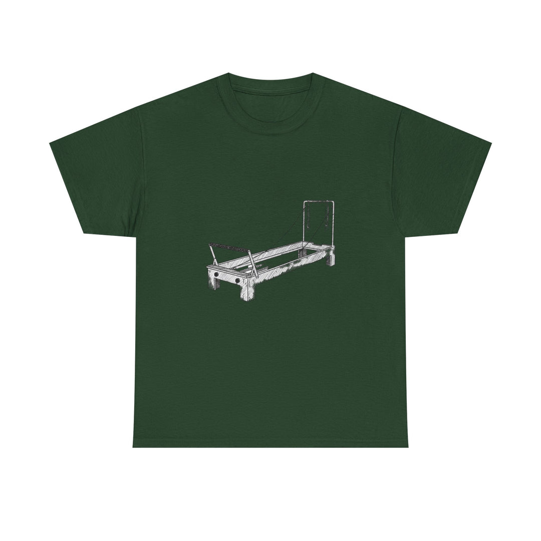 Pilates Reformer Tee – soft, breathable cotton designed for reformer Pilates. Comfortable, flexible, and perfect for studio workouts or casual wear.