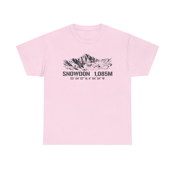 Snowdon 1,085M Mountain Tee with Coordinates
