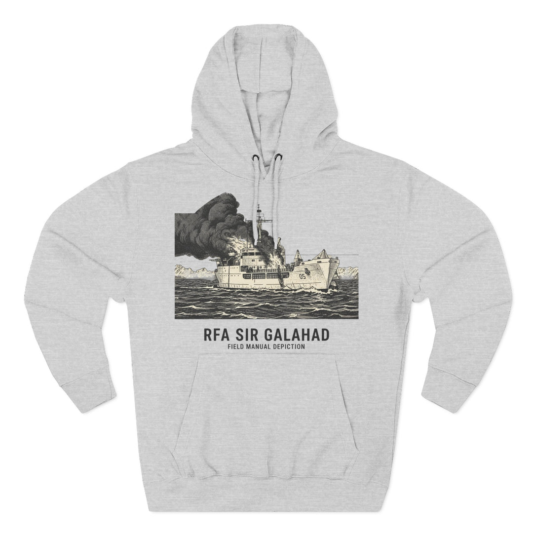 RFA Sir Galahad Graphic Hoodie — Retro Ship Illustration &amp; Gallus S&amp;W Logo