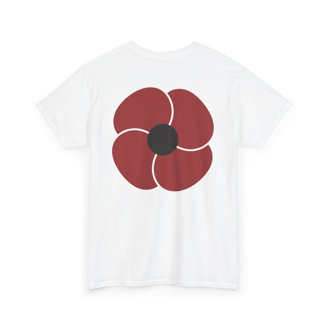 Lone Remembrance Poppy T-Shirt — Simple Memorial Design — alternate product image 9