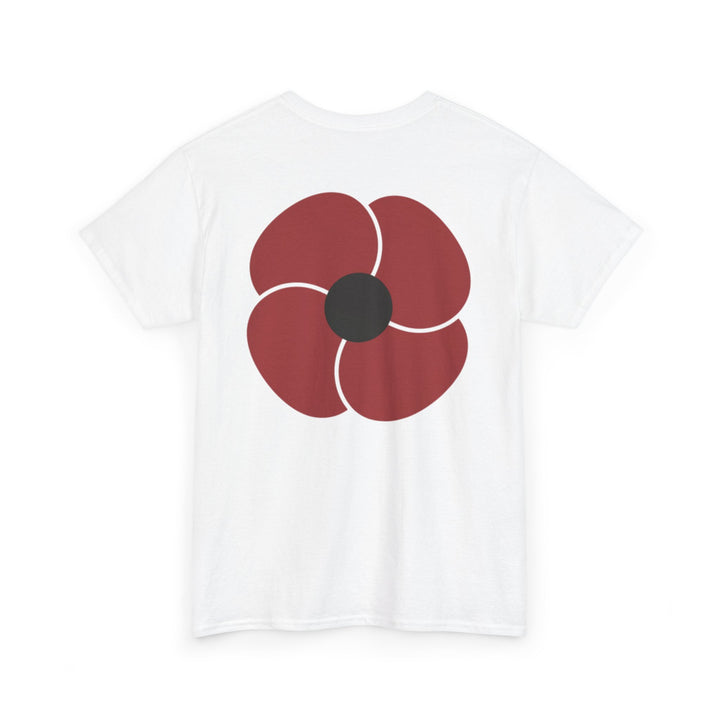 Lone Remembrance Poppy T-Shirt — Simple Memorial Design — alternate product image 9