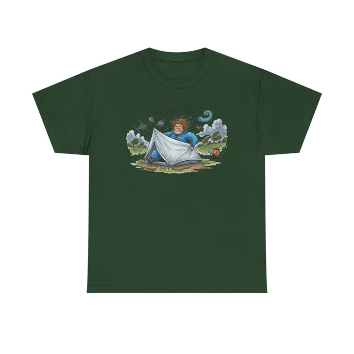 Blasted British Blow Graphic T-Shirt — Retro UK Camping Adventure Tee