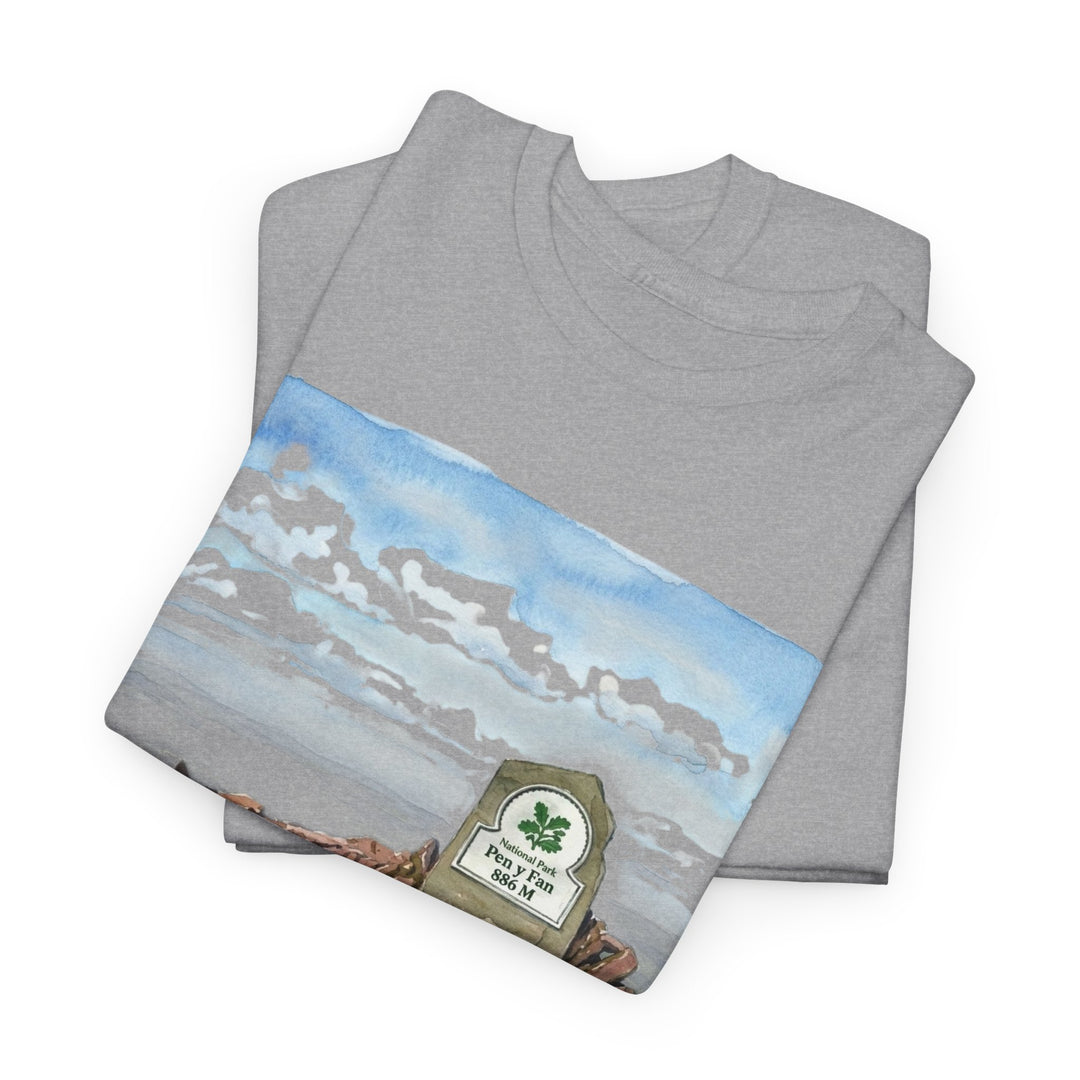 Pen y Fan Landscape T‑Shirt — Wales Mountain Hiking Souvenir Tee