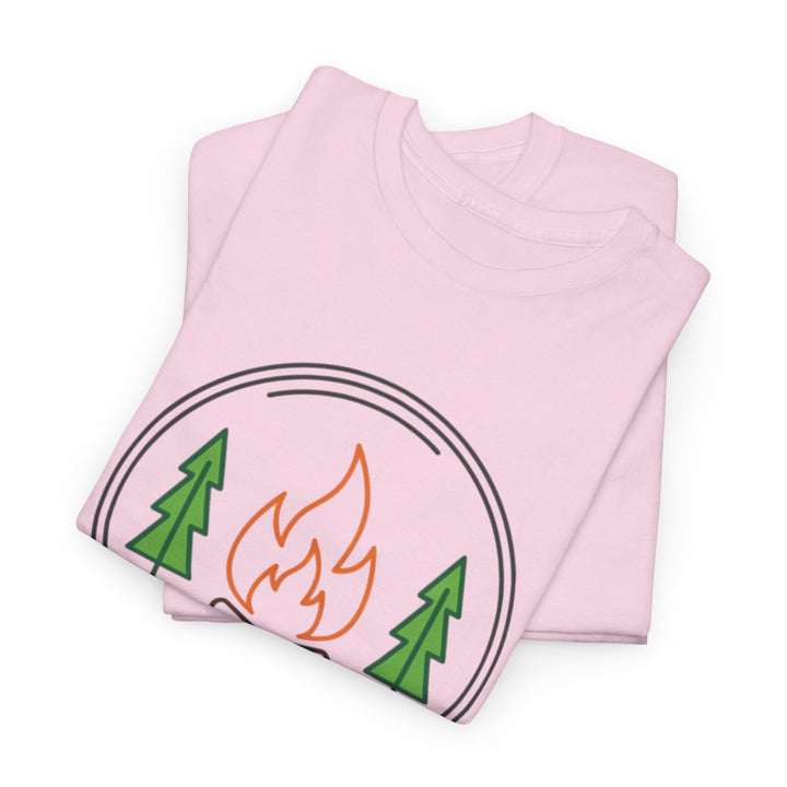 Funny Camping Therapy T-Shirt — Retro Campfire Graphic Adventure Tee