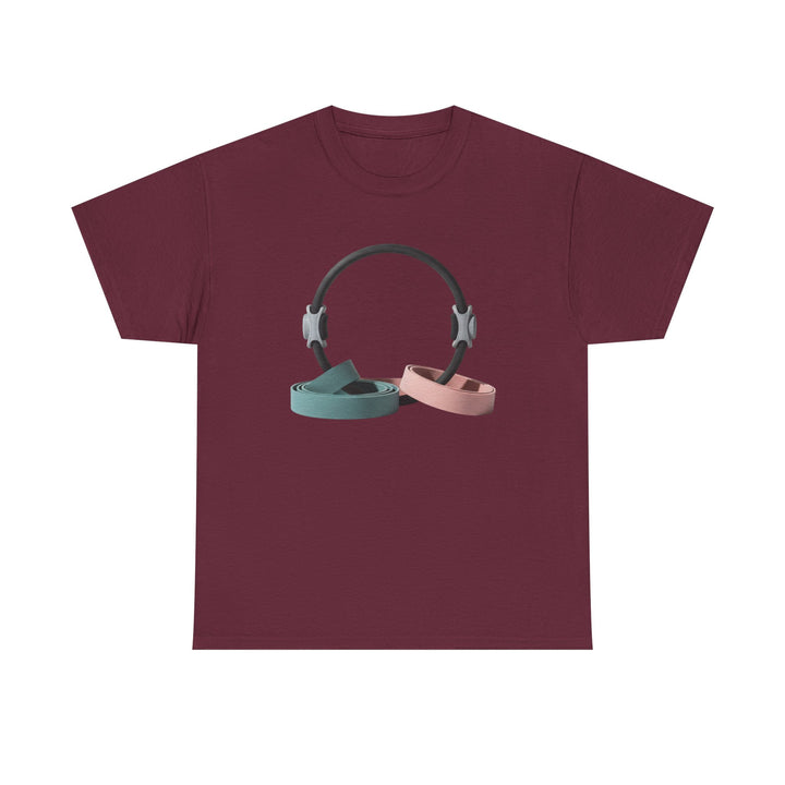 Pilates Band Workout Shirt – soft, breathable fabric designed for resistance band exercises. Comfortable, flexible, and perfect for Pilates sessions or workouts.