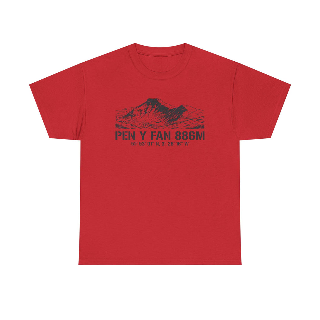 Pen y Fan 886m Graphic Tee | Vintage Elevation &amp; Coordinates