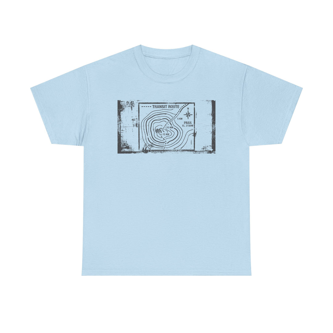 Retro Transit Route Adventure T-Shirt — Vintage Travel Map Graphic Tee