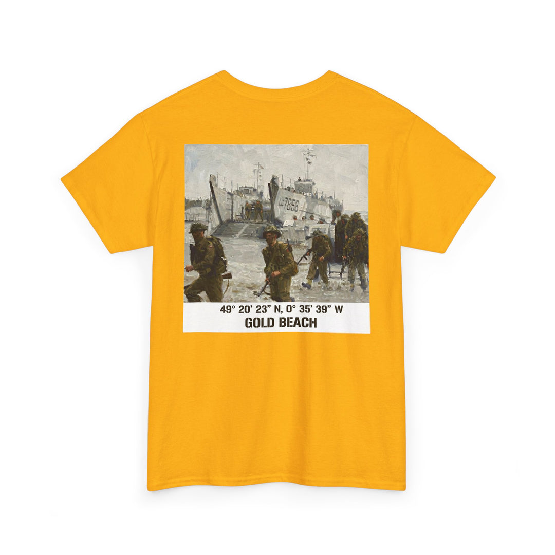 Gold Beach Coordinates T-Shirt — British D-Day 1944 — alternate product image 4