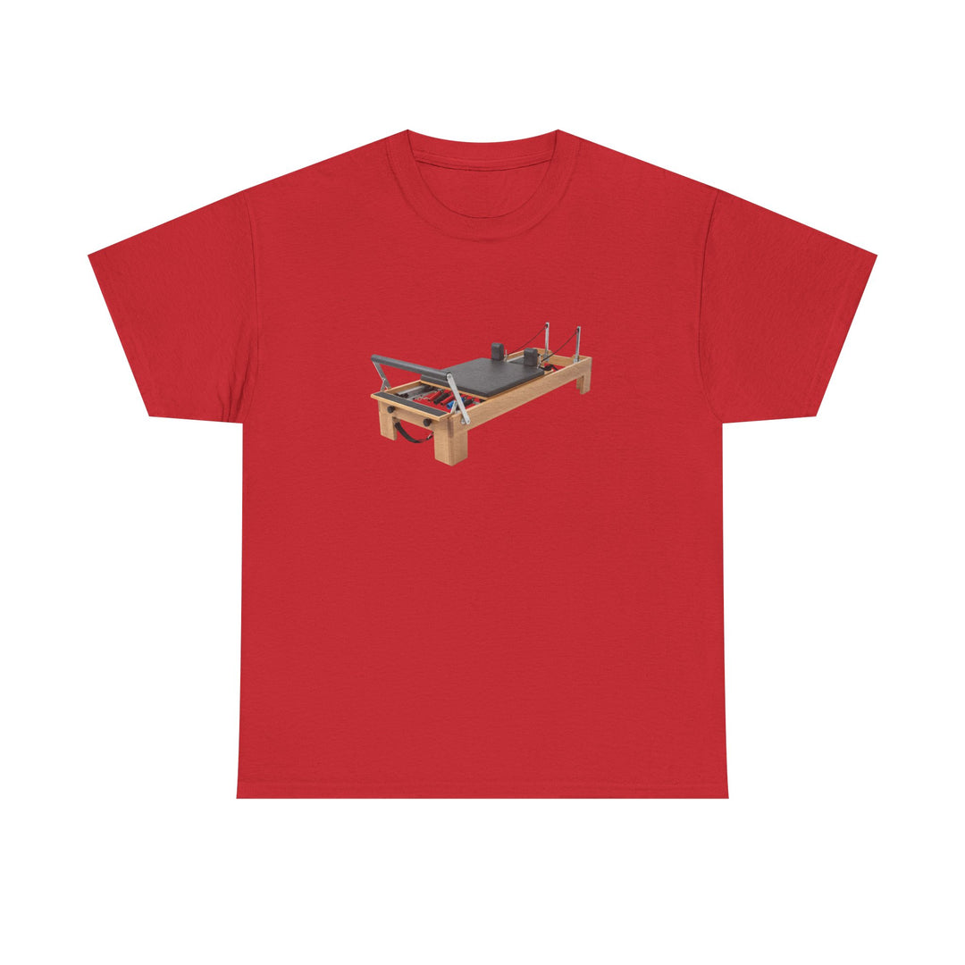 Pilates Reformer Tee – soft, breathable cotton designed for Pilates sessions. Comfortable, flexible, and perfect for reformer workouts or casual wear.