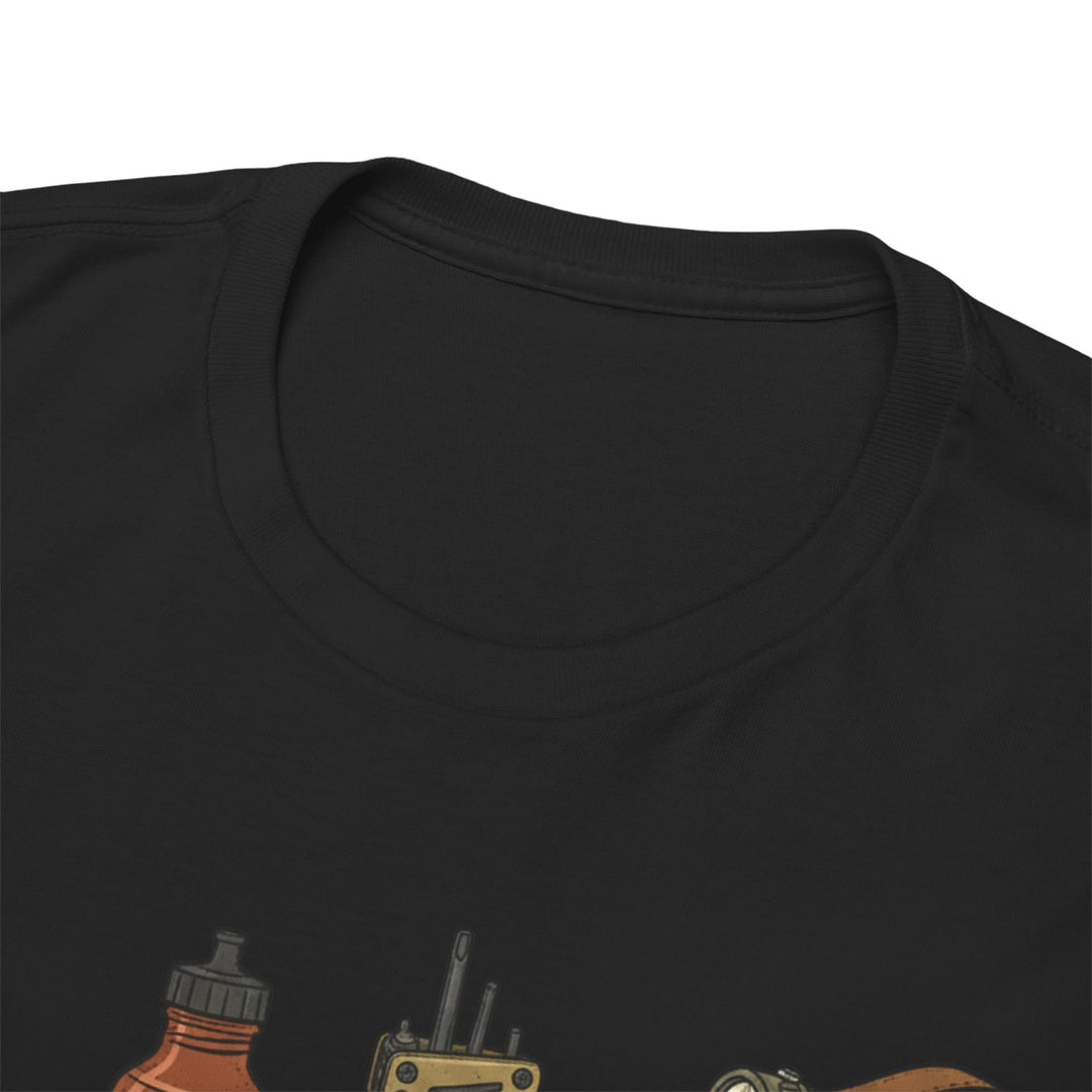 MTB Gear Layout T-Shirt — Mountain Bike Essentials Tee