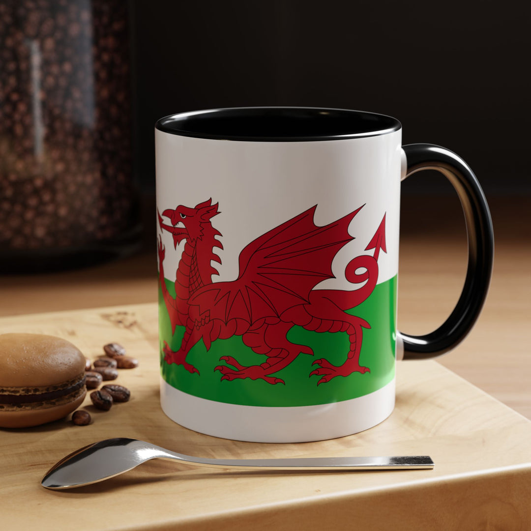 Wales Flag Accent Coffee Mug (11/15oz) – Red Welsh Dragon Tea &amp; Coffee Cup