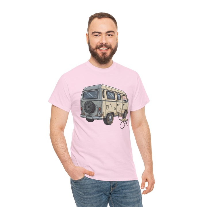 Retro Van Life Graphic T-Shirt - Classic Camper Van Adventure Tee