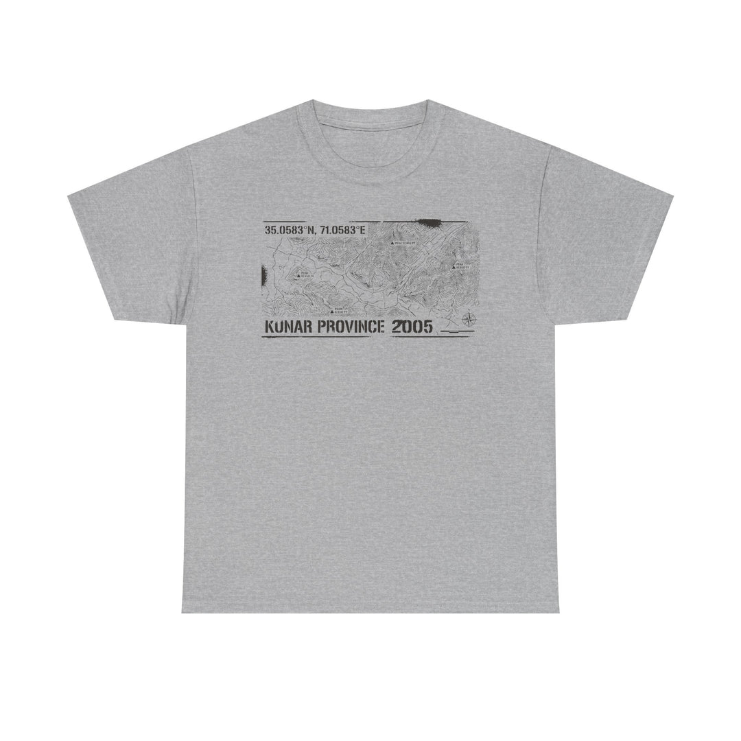 Kunar Province 2005 Map T-Shirt - Afghanistan Military Heritage Graphic Tee