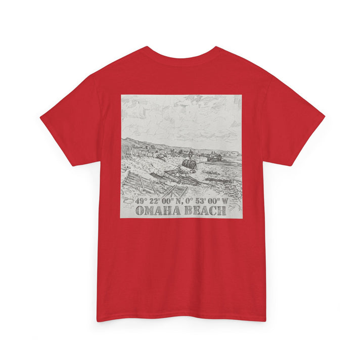 Omaha Beach Coordinates Tee – D-Day Normandy Memorial T‑Shirt