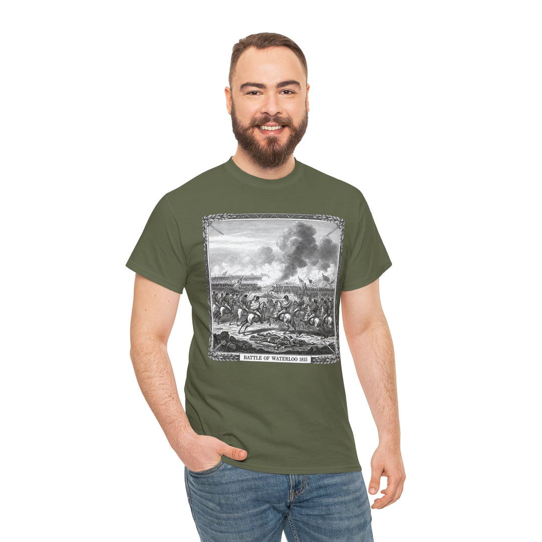 Battle of Waterloo Graphic Tee — Vintage Historical Print T-Shirt