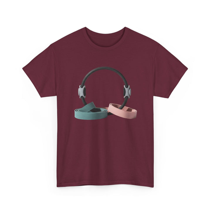 Pilates Band Workout Shirt – soft, breathable fabric designed for resistance band exercises. Comfortable, flexible, and perfect for Pilates sessions or workouts.